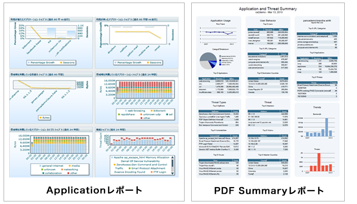 Applicationレポート PDF Summaryレポート
