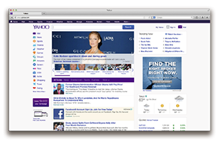 図-1 Yahoo.comのトップページ