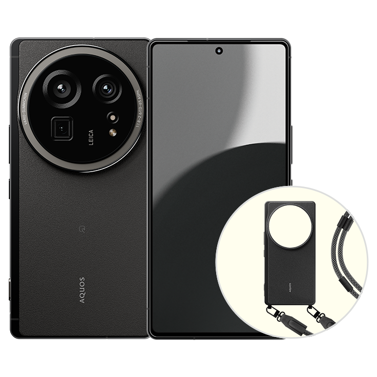 写真:AQUOS R9 pro 純正ストラップケースセット