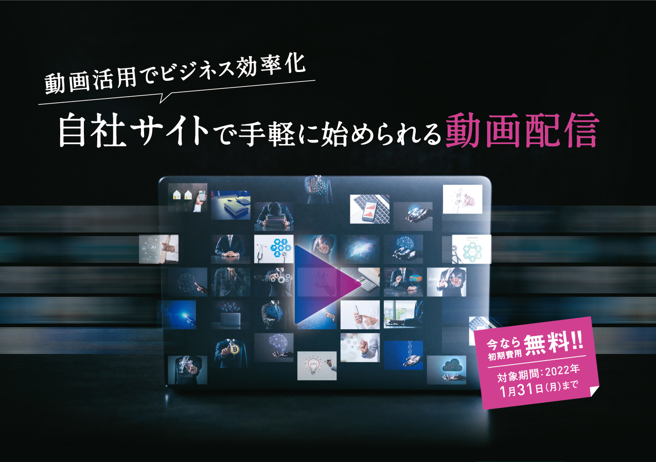 動画活用でビジネス効率化。自社サイトで手軽に始められる動画配信