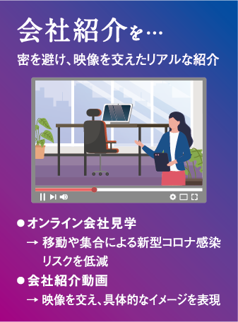 会社紹介を密を避け、映像を交えたリアルな紹介